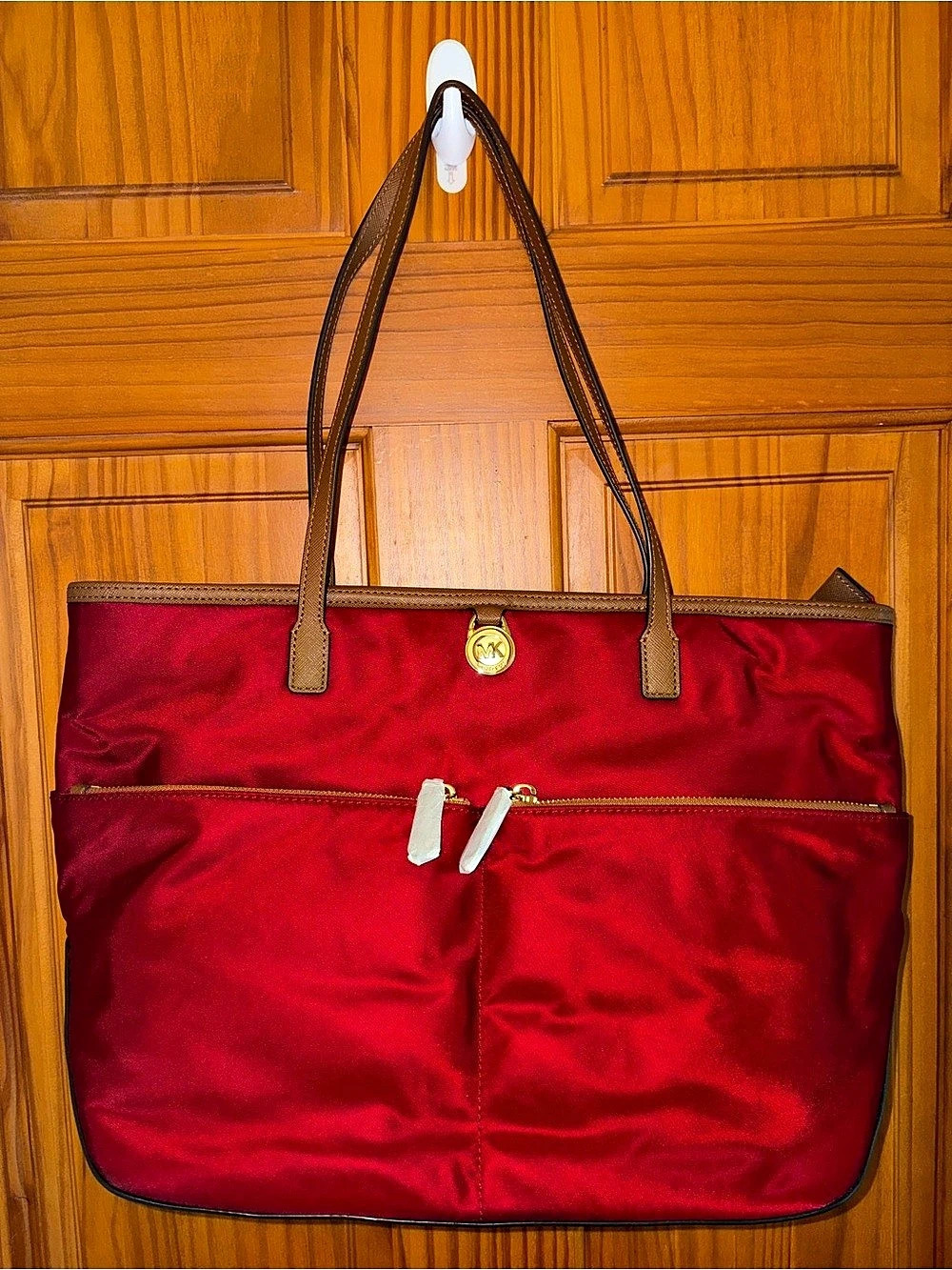 Michael Kors LG Pocket Tote in Red NWT